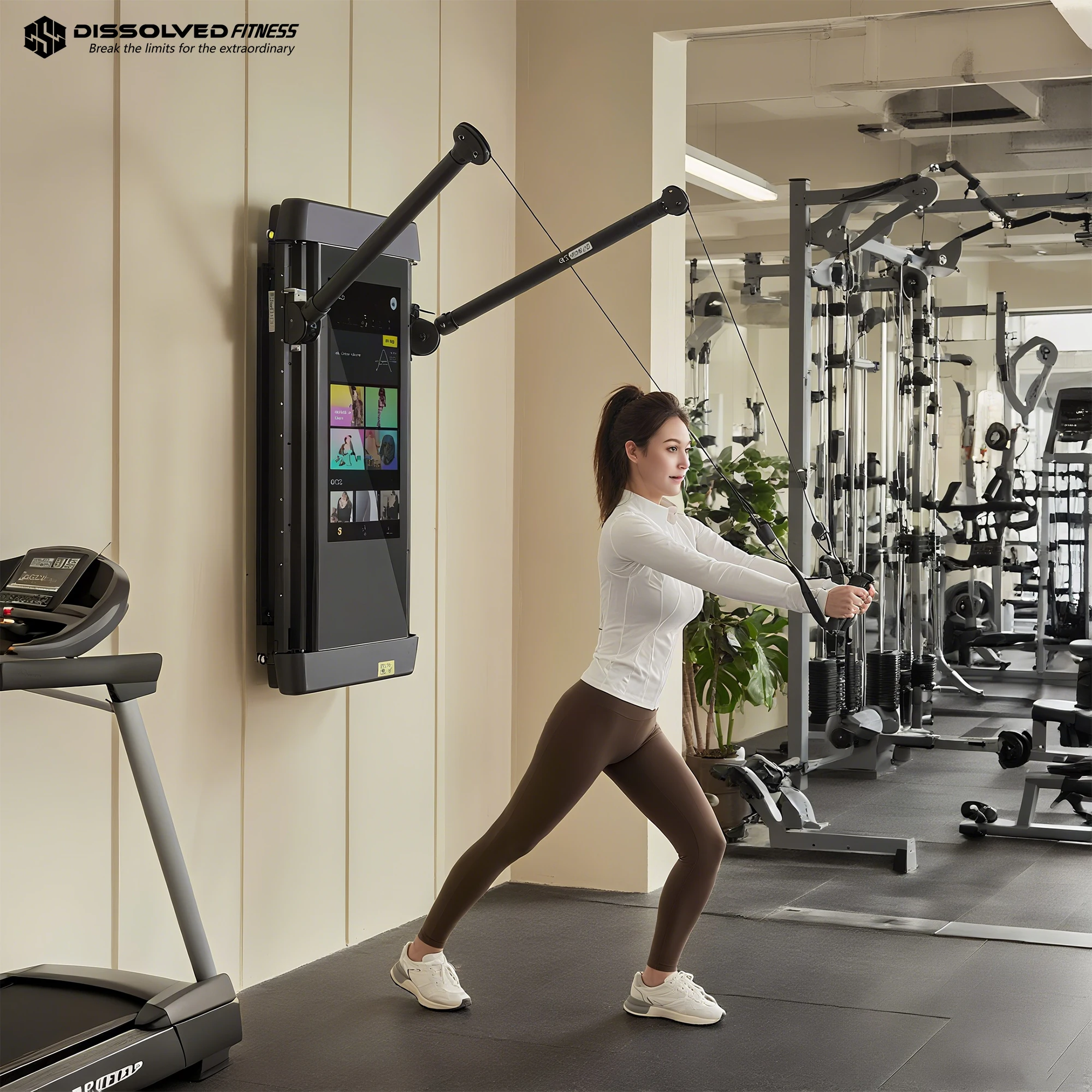 Home Gym Wall - Умное AI-зеркало для тренировок с ЖК-дисплеем,